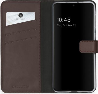 Coque étui SELENCIA pour Samsung Galaxy S21 - Marron