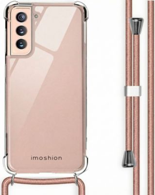 Coque avec cordon IMOSHION pour Samsung Galaxy S21 - Rose Doré