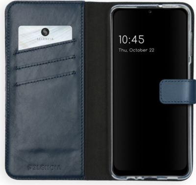 Coque étui SELENCIA pour Samsung Galaxy A12 - Bleu