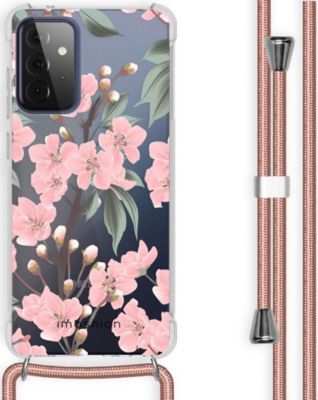 Coque avec cordon IMOSHION pour Samsung Galaxy A72 - Cherry Blossom