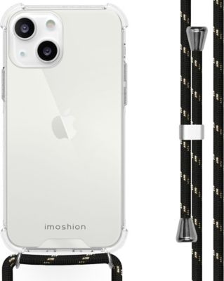 Coque avec cordon IMOSHION pour Apple iPhone 13 - Noir & Doré Coque avec cordon IMOSHION pour Apple iPhone 13 - Noir & Doré
