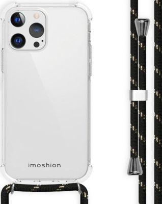 Coque avec cordon IMOSHION pour Apple iPhone 13 Pro - Noir & Doré Coque avec cordon IMOSHION pour Apple iPhone 13 Pro - Noir & Doré