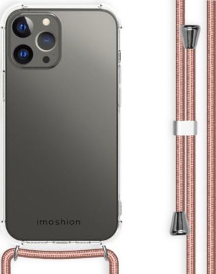 Coque avec cordon IMOSHION pour Apple iPhone 13 Pro Max - Rose Doré