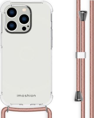 Coque avec cordon IMOSHION pour Apple iPhone 14 Pro - Rose Doré