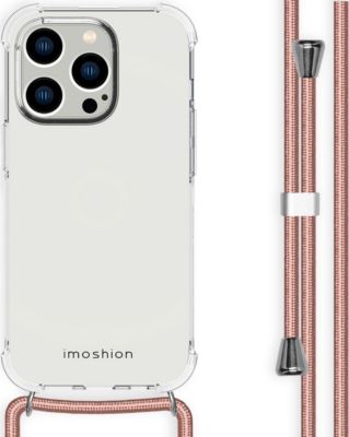 Coque avec cordon IMOSHION pour Apple iPhone 14 Pro - Rose Doré Coque avec cordon IMOSHION pour Apple iPhone 14 Pro - Rose Doré