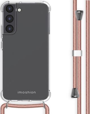 Coque avec cordon IMOSHION pour Samsung Galaxy S22 Plus - Rose Doré