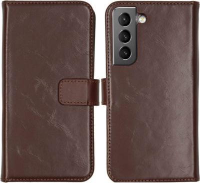 Coque étui SELENCIA pour Samsung Galaxy S22 - Marron