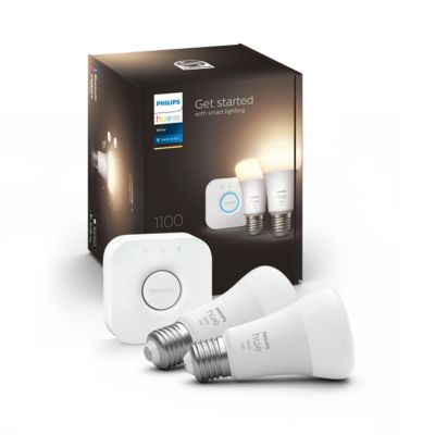 Pack PHILIPS HUE White E27 x2 + pont Pack PHILIPS HUE White E27 x2 + pont