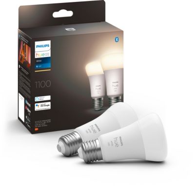 Ampoule connectée PHILIPS HUE White E27 75W x2