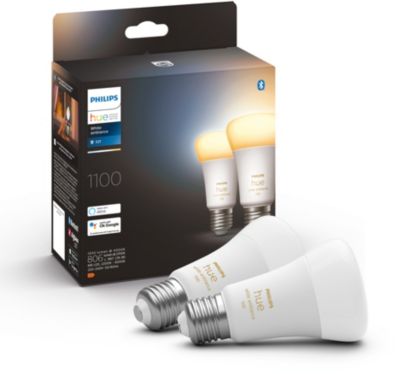 Ampoule connectee PHILIPS HUE White Ambiance E27 75W x2