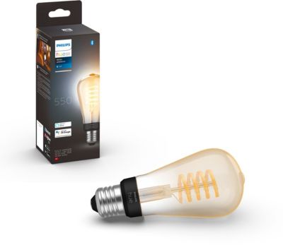 Ampoule LED connectée PHILIPS HUE White Ambiance E27 7W Filament