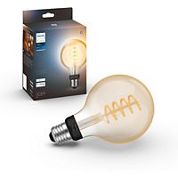 Ampoule Connectée E27 à Graduation avec LED RGB - Ampoule Poire Connectée à  LED A19 - 850 Lumen - 8 Watts - Application Pratique (HBT-E27)