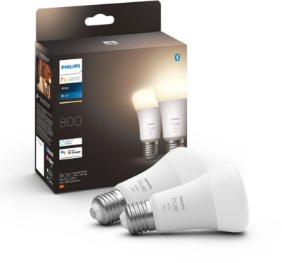 Ampoule LED connectée PHILIPS White E27 x2 Ampoule LED connectée PHILIPS White E27 x2