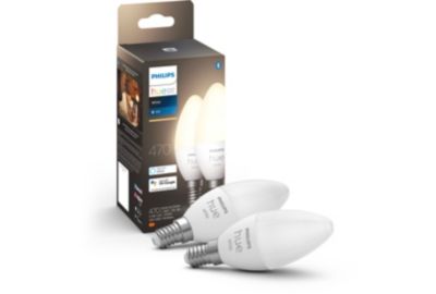 Ampoule LED connectée PHILIPS HUE White E14 x2