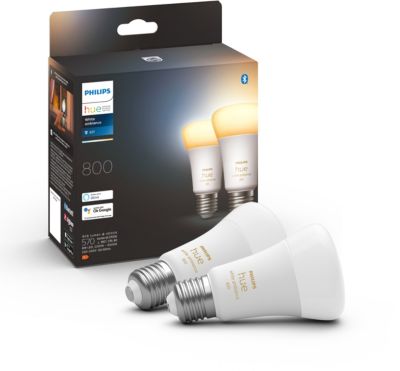 Ampoule connectée PHILIPS HUE White Ambiance E27 x2