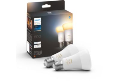 Ampoule LED connectée PHILIPS HUE White Ambiance E27 x2