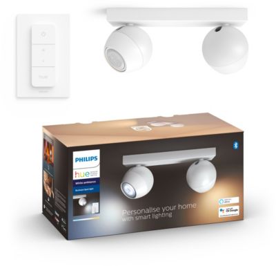 Luminaire PHILIPS HUE White Ambiance BUCKRAM x2 Blanc+tlc