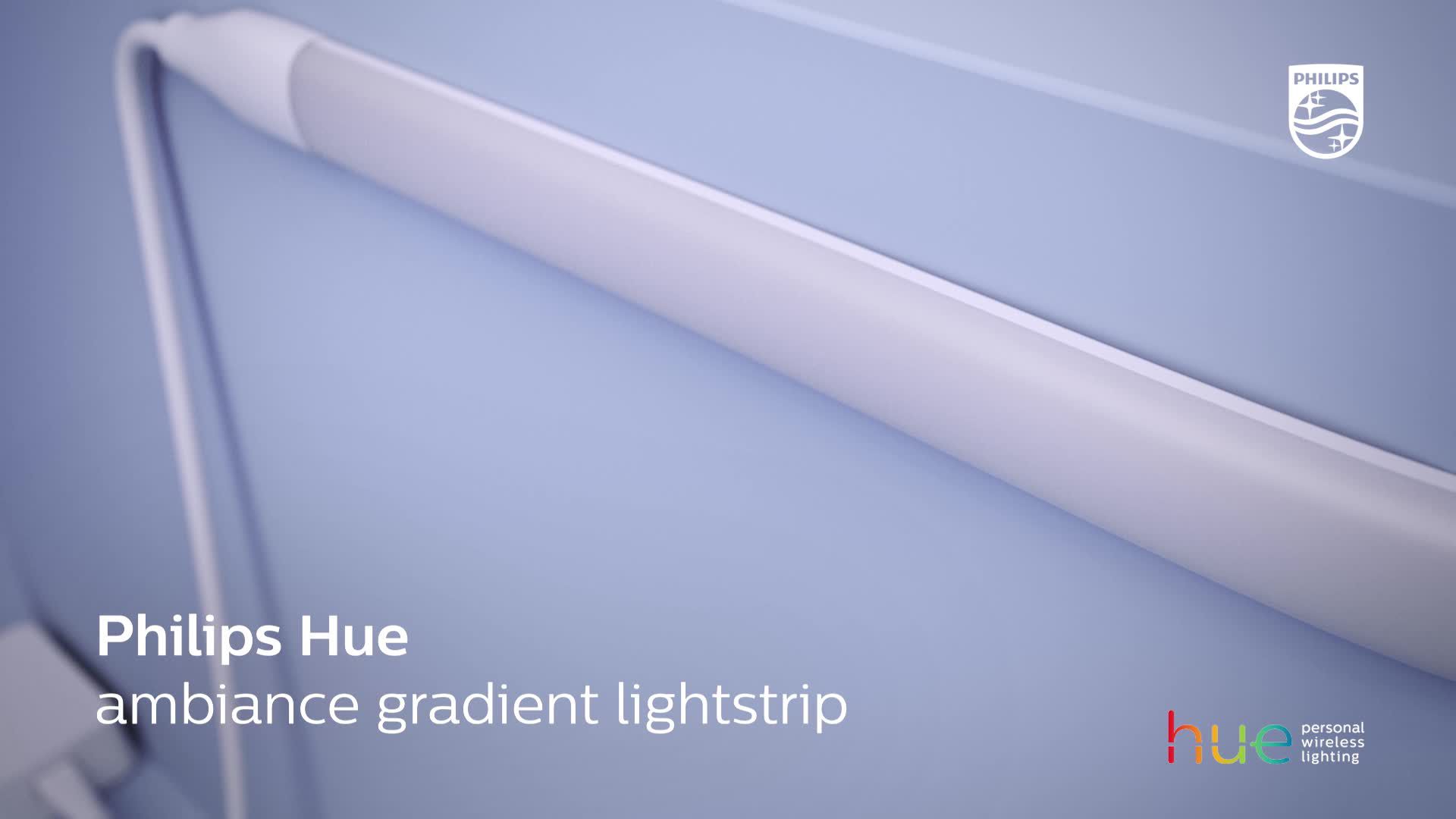Ruban led hue w&c lightstrip gradient 2m+base blanc Philips