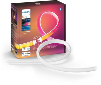 Bande lumineuse LED 75 Blanc et couleur Lightstrip Philips Hue Play  Gradient 1.9 m Noir Boîtier de synchronisation requis - Lampe connectée