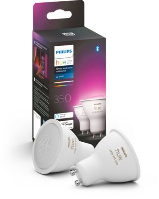 Ampoule connectée PHILIPS HUE W&C GU10 5.7W x2