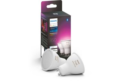 Ampoule LED connectée PHILIPS HUE W&C GU10 5.7W x2