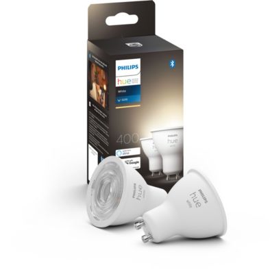 Ampoule connectée PHILIPS HUE White GU10 5.5W X2