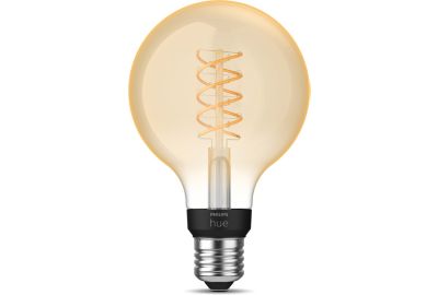 Ampoule LED connectée PHILIPS HUE White E27 9W Filament Globe