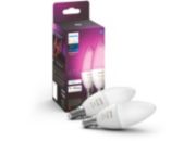 Ampoule connectée PHILIPS HUE W&C E14 4W x2