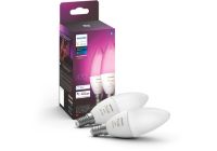 Ampoule connectée PHILIPS HUE W&C E14 4W x2