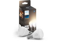 Ampoule connectée PHILIPS HUE White E14 Sphérique x2