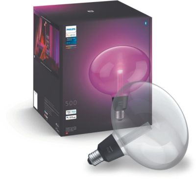 Ampoule LED connectée PHILIPS HUE W&C E27 Elipse Deco
