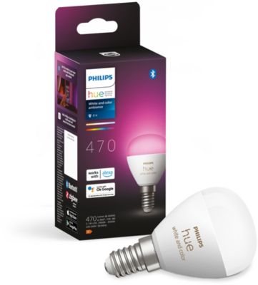 Ampoule connectee PHILIPS HUE W&C E14 Luster 5.1W