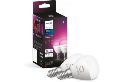 Ampoule LED connectée PHILIPS HUE W&C E14 Luster x2 5.1W