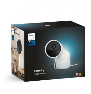 Caméra de surveillance PHILIPS HUE SECURE avec support bureau blanche