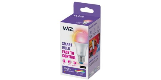 Ampoule LED connectée WIZ Wi-Fi BLE 60W A60 E27  RGB