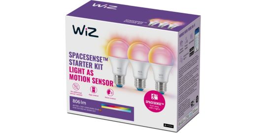 Ampoule LED connectée WIZ Wi-Fi BLE 60W A60 E27 RGB