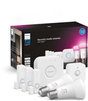 Alarme maison PHILIPS Hue Secure WCA détecteur et ampoules E27