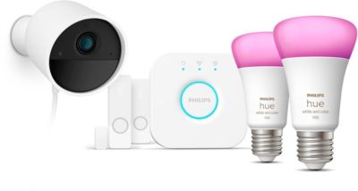 Pack sécurité PHILIPS Hue Secure WCA camera capt ampoules E27