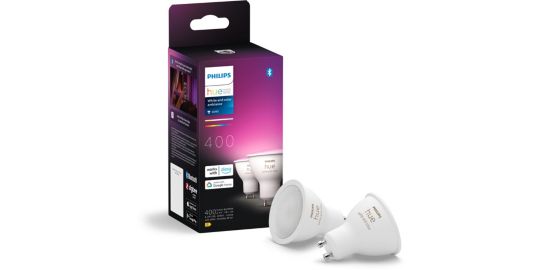 Ampoule LED connectée PHILIPS Hue White & Colors GU10 x2