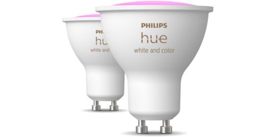 Ampoule LED connectée PHILIPS Hue White & Colors GU10 x2
