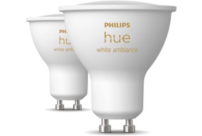 Ampoule LED connectée PHILIPS Hue Pack x 2 ampoules GU10 Hue White