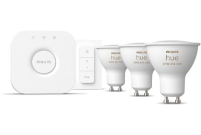 Pack PHILIPS Kit de démarrage GU10x3 + télecommande