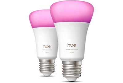 Ampoule LED connectée PHILIPS HUE W&C E27 75W x2