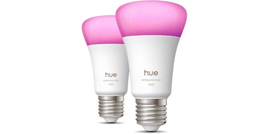 Ampoule LED connectée PHILIPS HUE W&C E27 75W x2