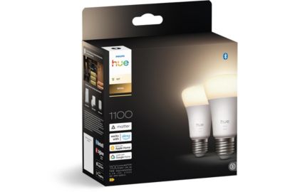 Ampoule LED connectée PHILIPS HUE White E27 75W x2