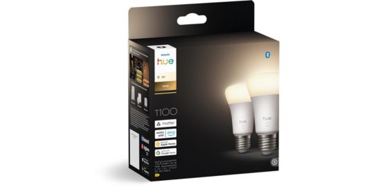 Ampoule LED connectée PHILIPS HUE White E27 75W x2