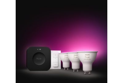 Pack PHILIPS Hue GU10 WCA 3KIT sw Pro