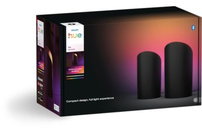 Lampe connectée PHILIPS Hue Play Wall washer 2-pack noir