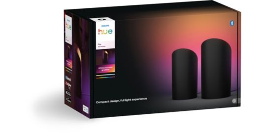 Lampe connectée PHILIPS Hue Play Wall washer 2-pack noir
