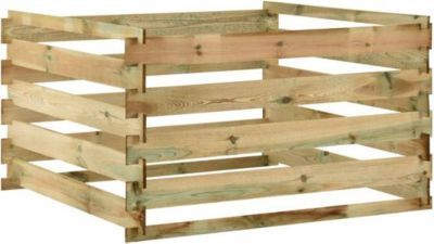 Composteur de jardin VIDAXL Bois Vert